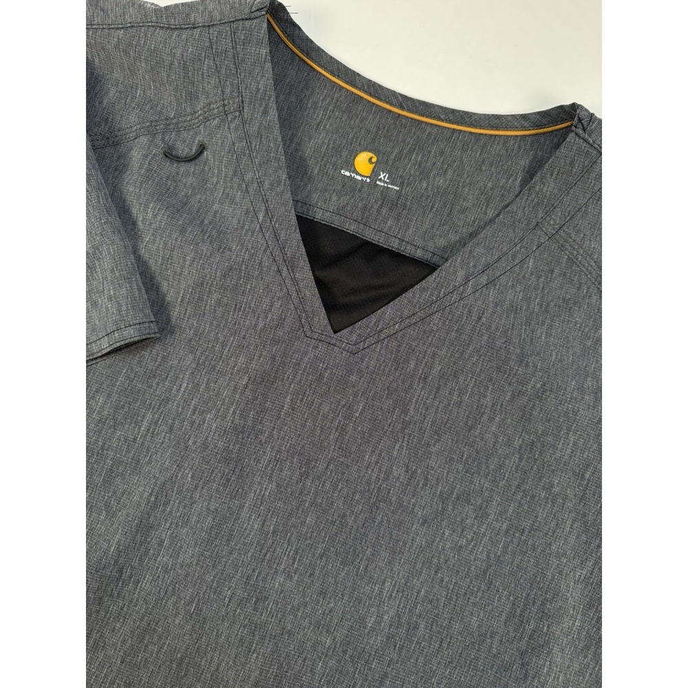 Carhartt Force Scrub Top Men's XL Modern Fit Vented Back V-Neck Gray C12106‎